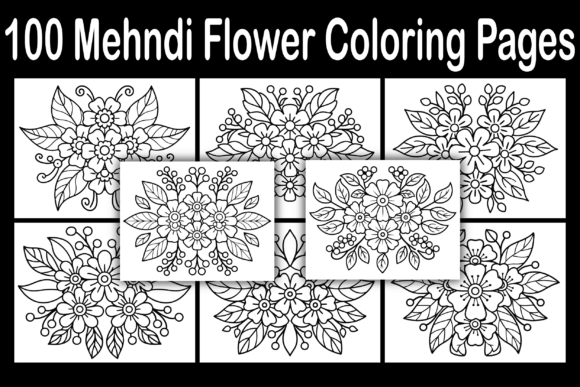 100 Mehndi Flower Coloring Pages – A Practical Graphic Design Asset Review