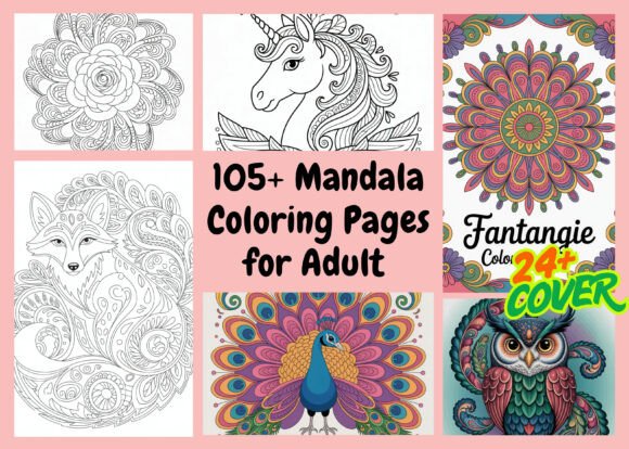 105 Mandala Coloring Pages for Adult: A Premium Design Asset for Creative Projects