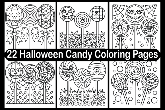22 Halloween Candy Coloring Pages Graphics and Editorial Review