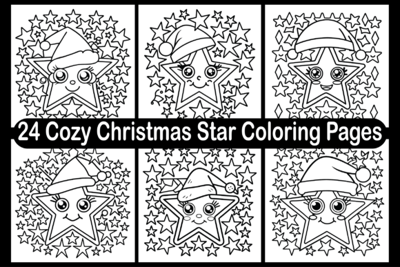 24 Cozy Christmas Star Coloring Pages Graphics