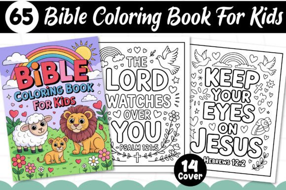 65 Pages Bible Coloring Book for Kids: A Creative Design Asset for Branding