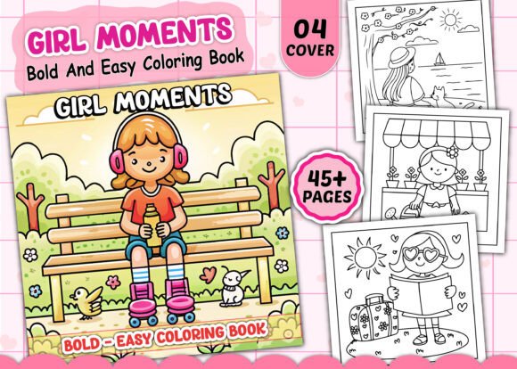 Cozy Girl Moments Coloring Pages: A Graphic Design Asset Review for Sellers