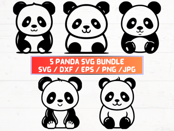Panda SVG Design Asset for Laser Cutting Wall Decor Projects