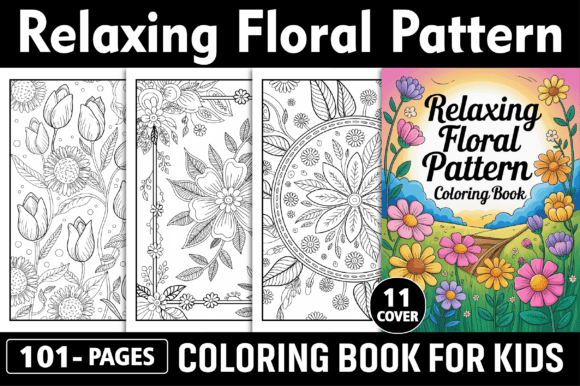 Relaxing Floral Pattern Coloring Pages: A Brand Designer’s Take on a Creative Graphic Asset