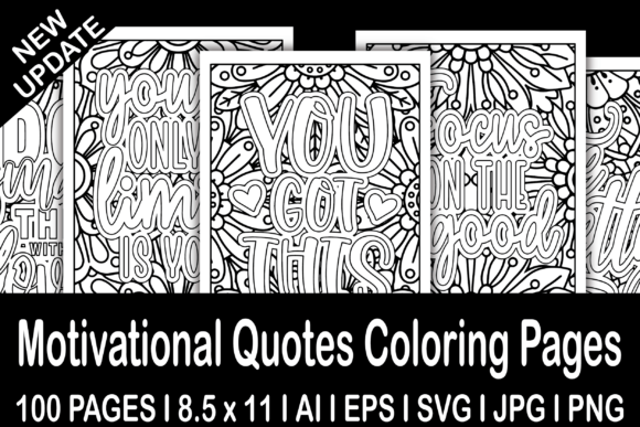 Reviewing 100 Motivational Quotes Coloring Pages for Designers
