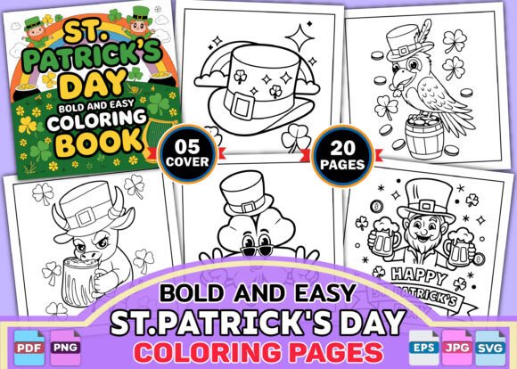 St. Patrick’s Day Coloring Pages: A Festive Graphic Design Asset for Local Business Branding